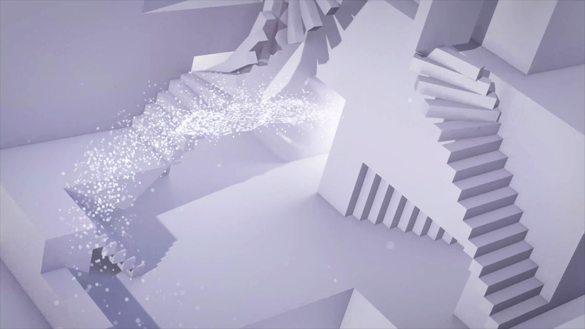 Espace impossible inspiré d'Escher, film Thales